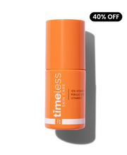 10% vitamin c + e ferulic acid serum
gently to brighten, defend & smooth in 1 fl oz with 40% discount badge on a white background 
