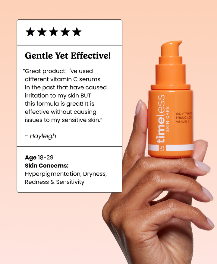 10% Vitamin C Serum with Ferulic Acid Serum | Timeless Skin Care