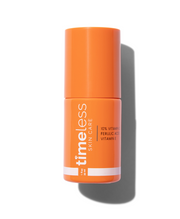 Timeless 10% Vitamin C + Ferulic Acid + Vitamin E serum bottle on white background