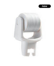 White microneedle derma roller head attachment on a clean white background with a small “new” label in the top corner.