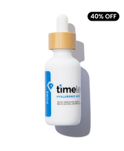 hyaluronic acid 100% pure a super dose of hydration in 1 fl oz with 40% discount badge on a white background 