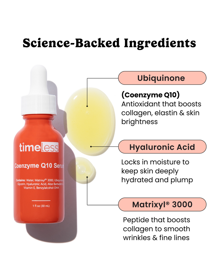 glutathione collagen and coenzyme q10 Coenzyme Q10 + Peptides Serum with Hyaluronic Acid