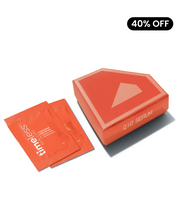 coenzyme q10 serum pouches
the anti-aging trifecta with 40% discount badge on a white background