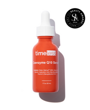 Timeless Coenzyme Q10 Serum bottle on a white background with a 2025 beauty award badge.